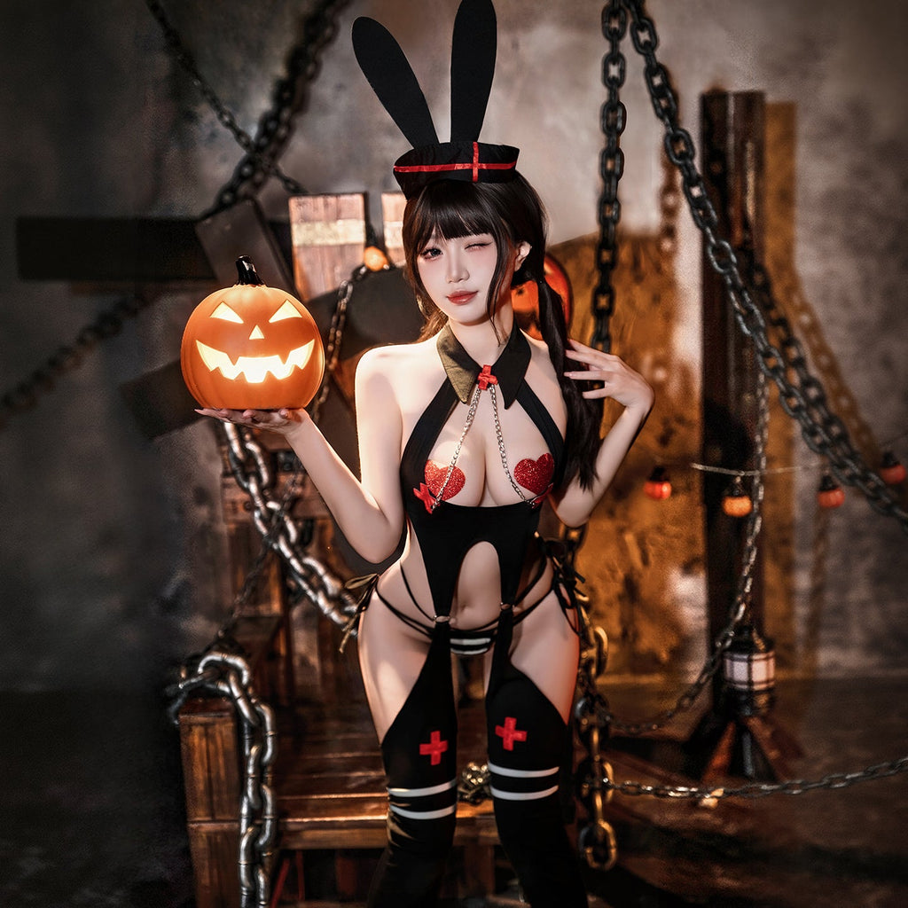 Conjunto de Disfraz de Conejita Sexy de Halloween