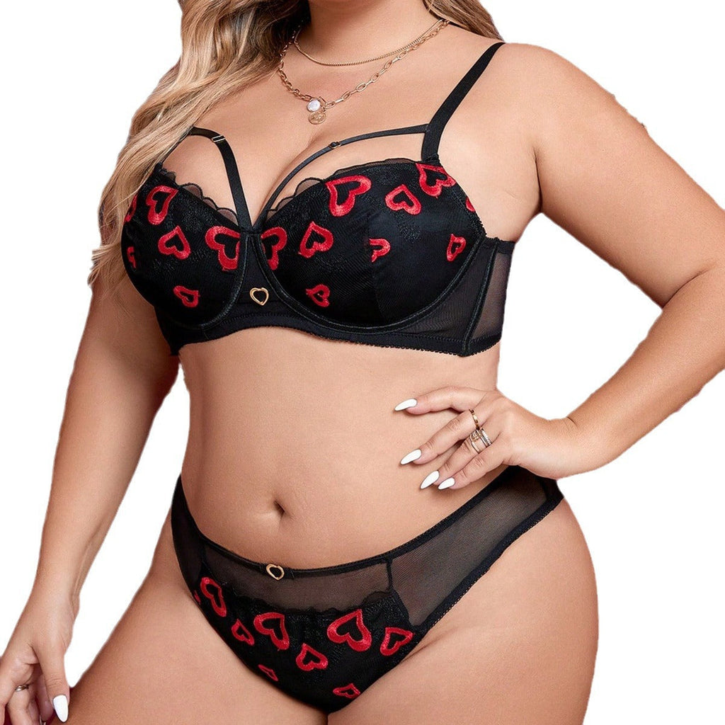 Conjunto de lencería erótica de tres piezas con el pecho expuesto, conjunto sexy de encaje transparente