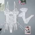 Lightweight Lace Cross Lace-up Cutout Ribbon Adjustable Jumpsuit