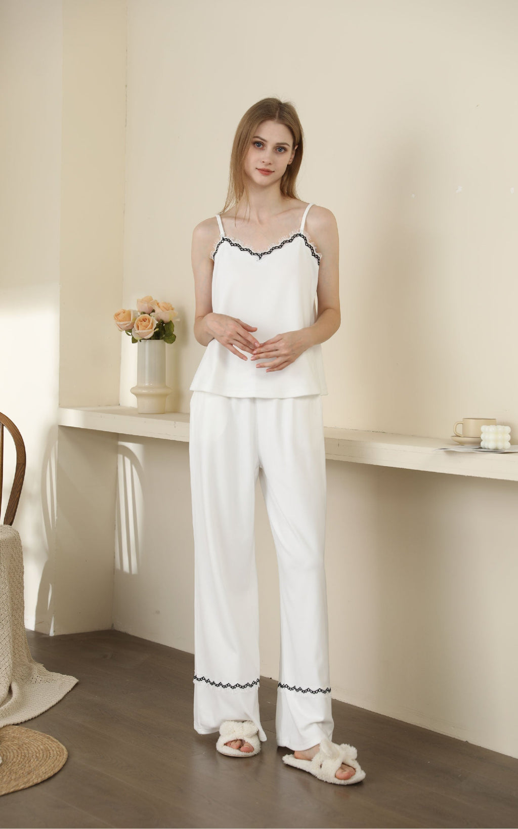 Pijama térmico de lujo minimalista de manga larga