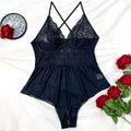 Conjunto de lencería de talla grande con abertura transparente, sexy y seductor