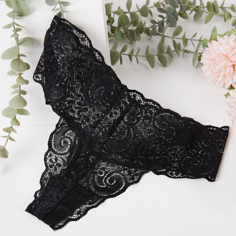 Sexy Seamless Lace See-through Women's Underwear Thong