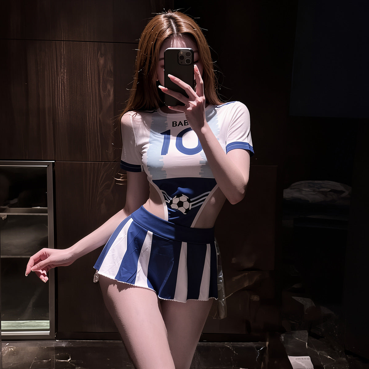 Sexy Cheerleader Mini Skirt BABY 10 Footballer Lingerie Set