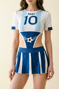 Sexy Cheerleader Mini Skirt BABY 10 Footballer Lingerie Set