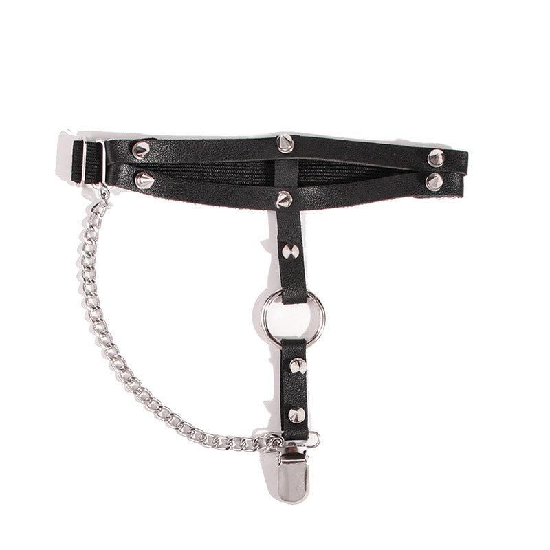 Punk Chain Rivets Decorative Fashion Dark Garter Y2g Young Women's Socks Buckle