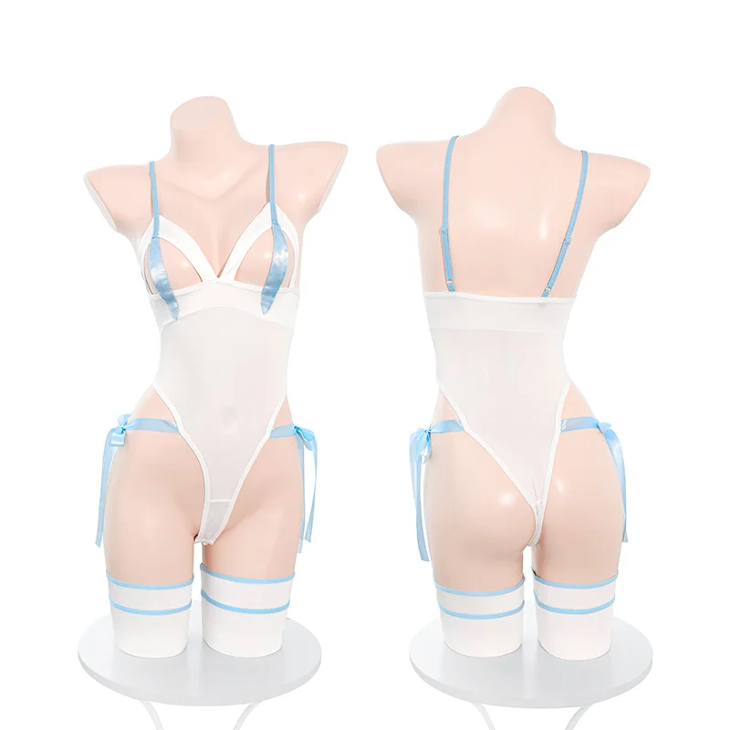 Conjunto de Bodysuit de Cosplay de Chica Gato con Entrepierna Abierta