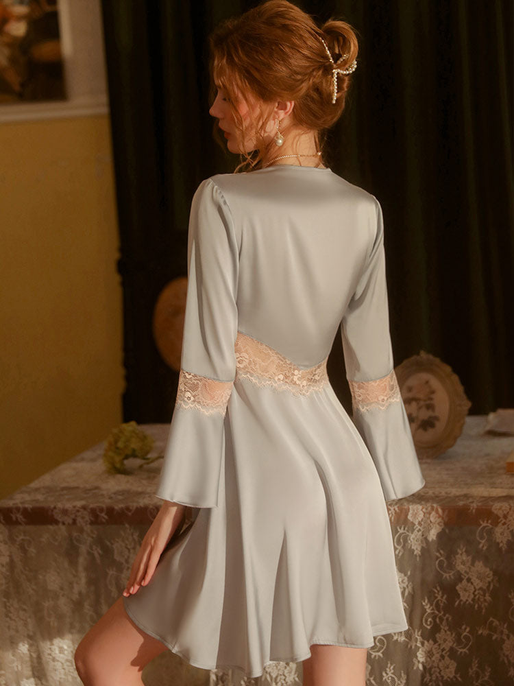 Sexy Sweet Lace Cardigan Sleepwear Robe