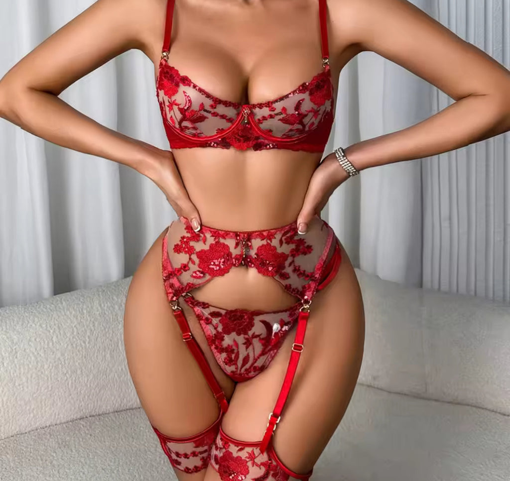 Passion Rouge Lingerie Set