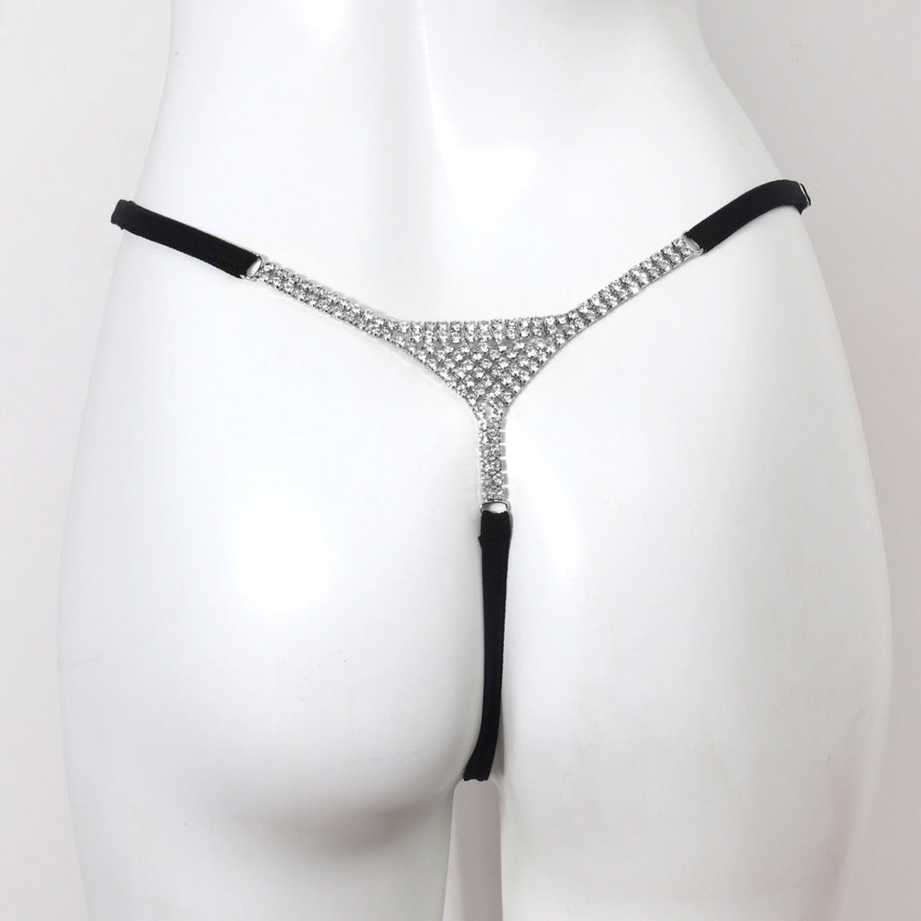Cadena de cuerpo de bikini sexy con incrustaciones de diamantes brillantes de moda Accesorios Tanga