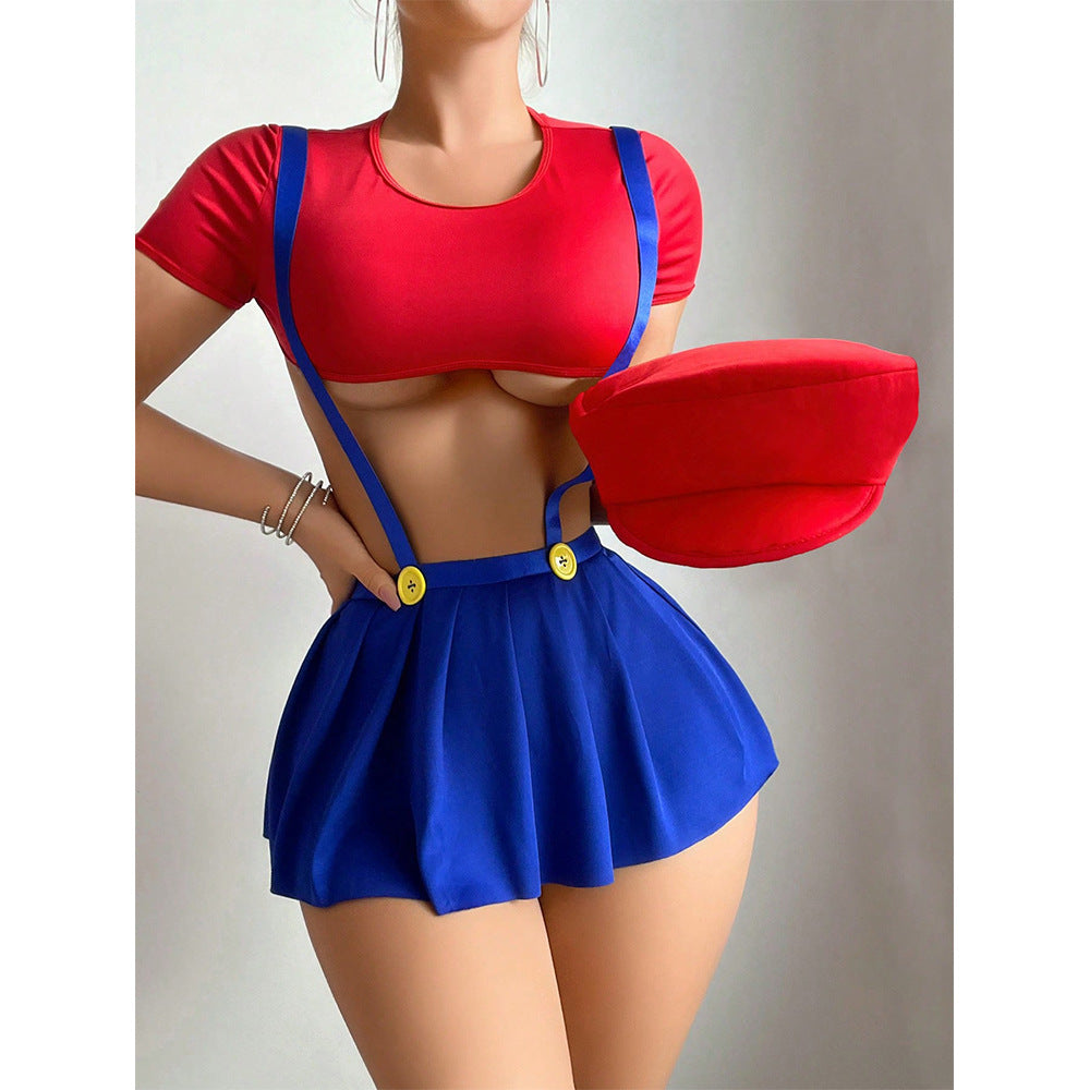 Disfraz de rol de sirvienta sexy de 3 piezas