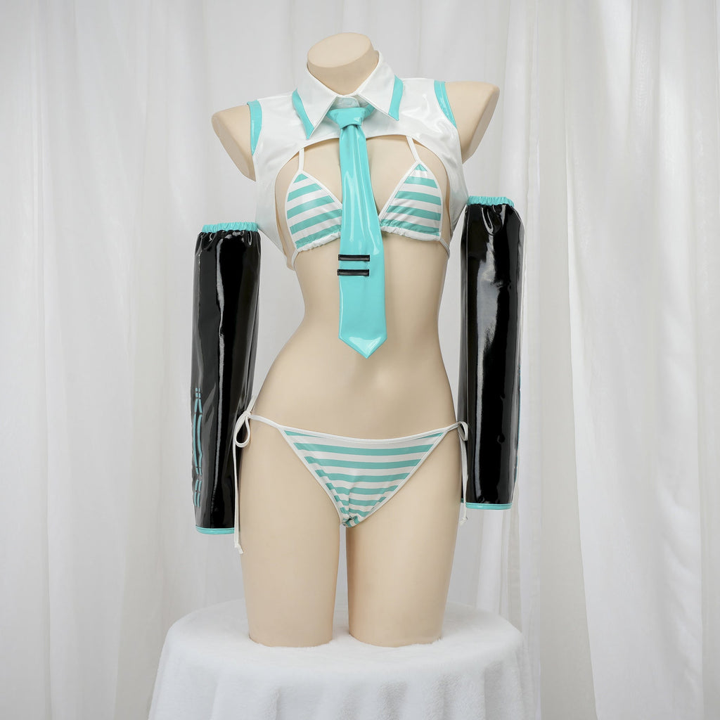 Patent Leather Hatsune Miku Bikini Set