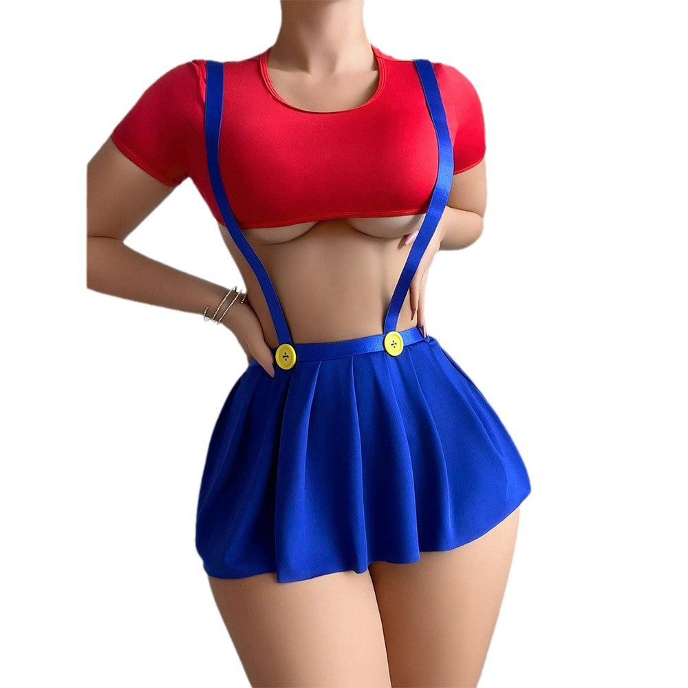 Disfraz de rol de sirvienta sexy de 3 piezas