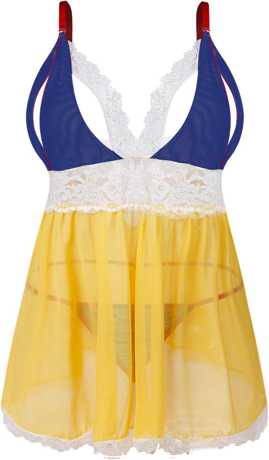 Pijama erótico con escote en V profundo, lencería sexy con vestido de dormir de encaje floral