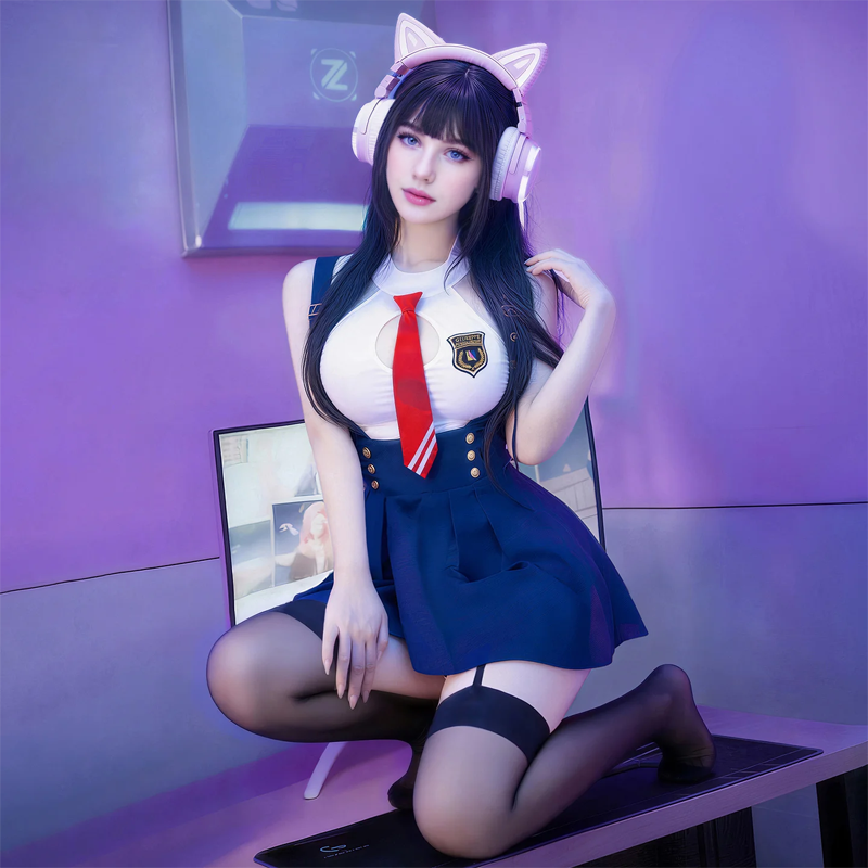 JK Uniform Play Sexy Hip-Exposed Suit