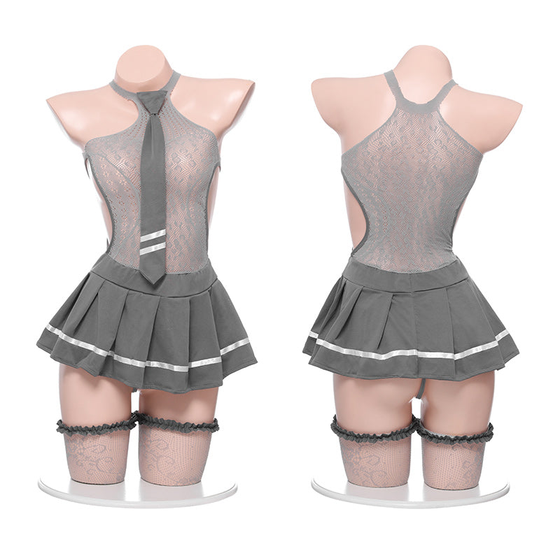 Conjunto de lencería para juegos de rol de colegiala sexi