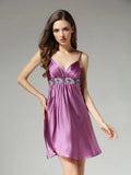 100% Mulberry Silk Camisole Lace Temptation Nightgown