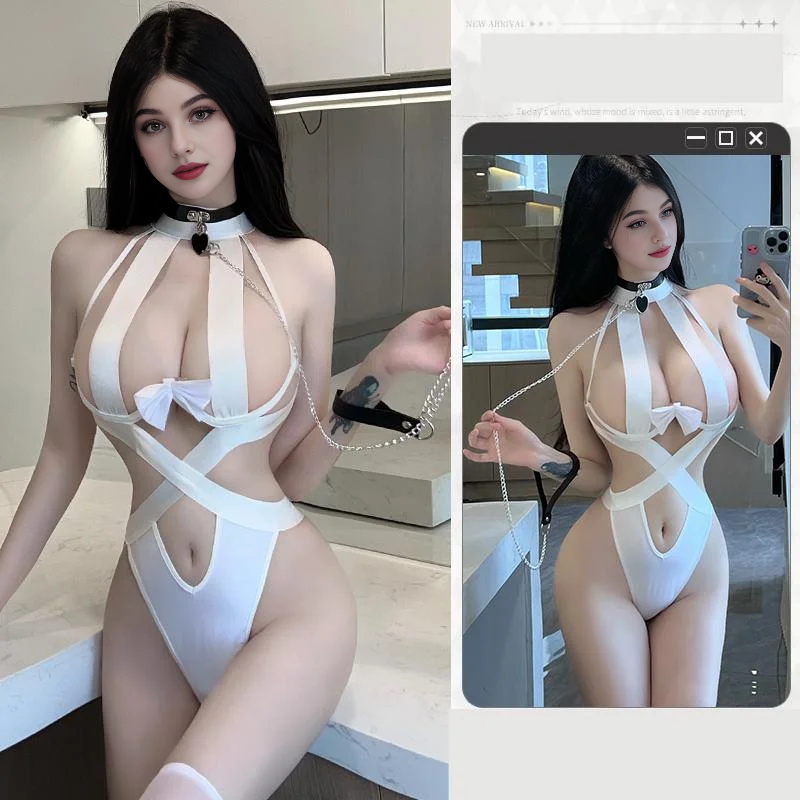 Conjunto de lencería sexy con ligas elásticas
