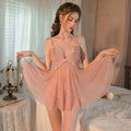Camisón Sexy de Encaje Transparente