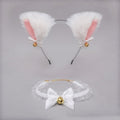 Cat Ear Headband Bell Necklet Set