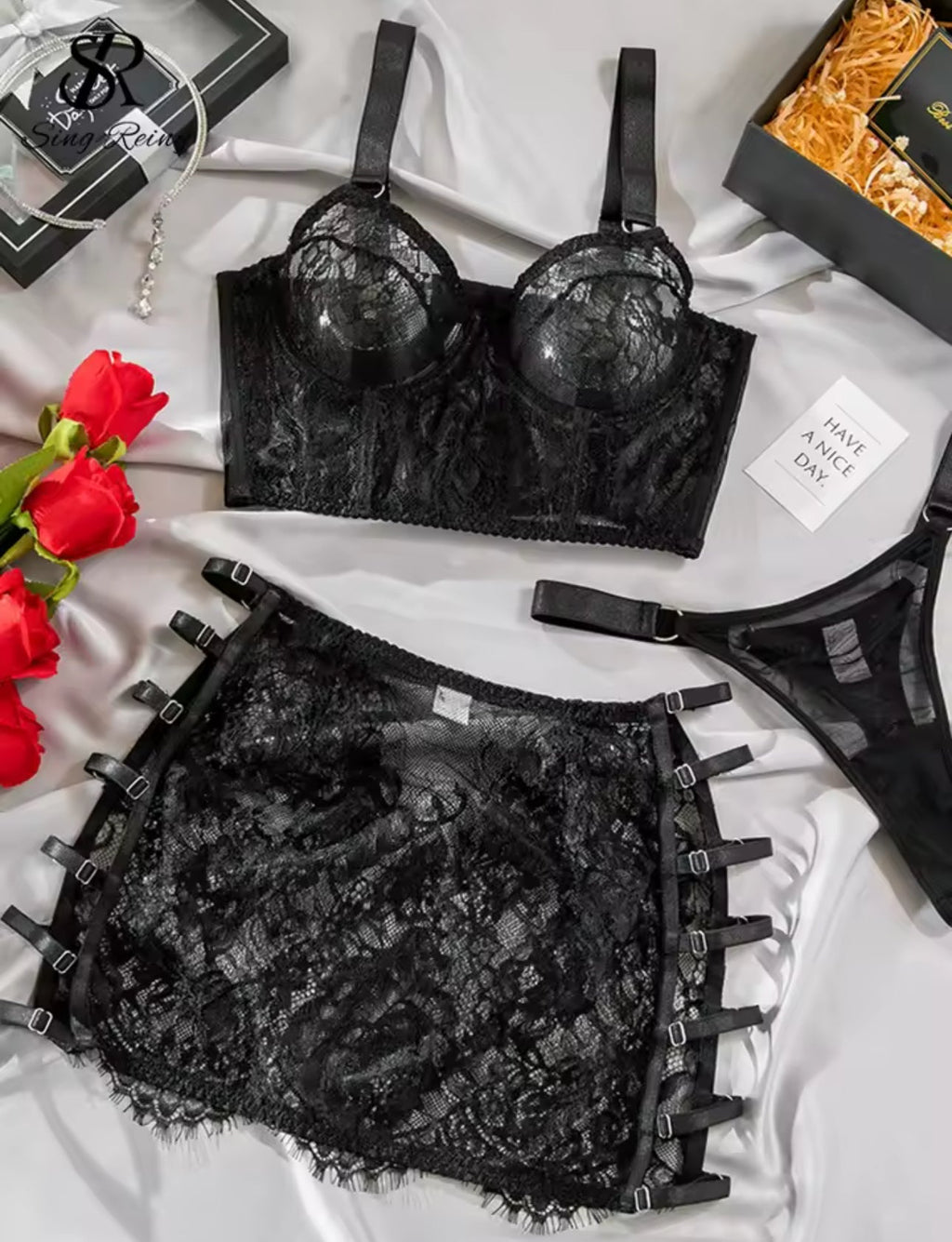 Conjunto de lencería Pasión Ardiente