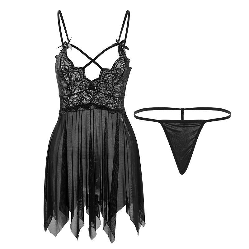 Falda camisón de encaje