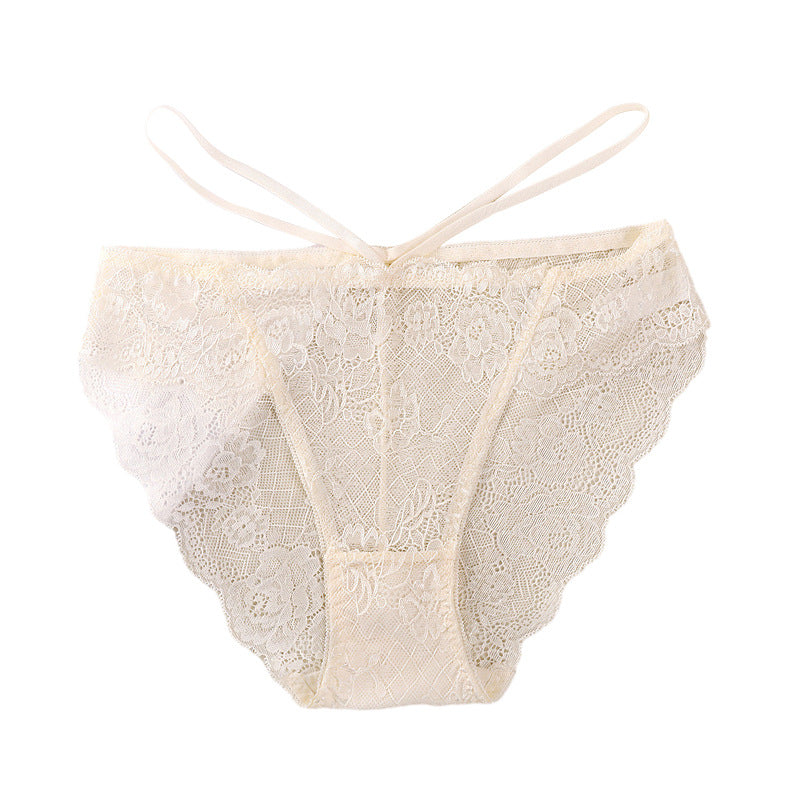 Sexy Women's Signature Lace Thong Low Rise with Breathable Cotton Crotch
