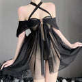 Sexy Sleeveless Lace See-through Nightgown