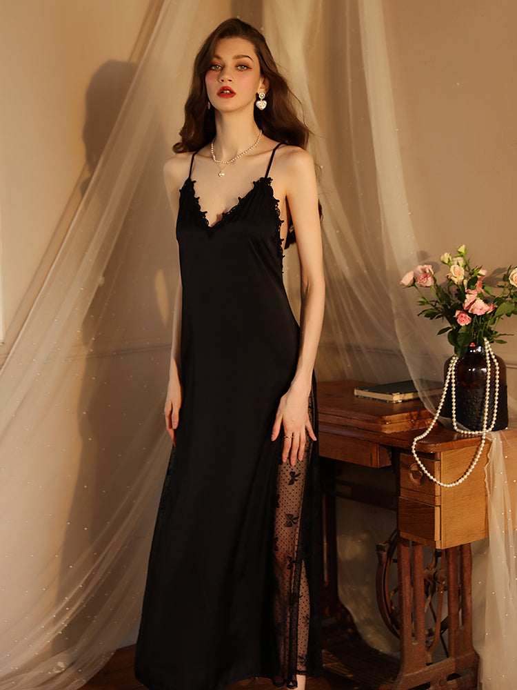 Summer Long Lace Sexy Nightgown Dress