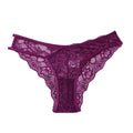 Sexy Women's Low Rise Lace G-String Panties Strappy Design with Breathable Cotton Crotch