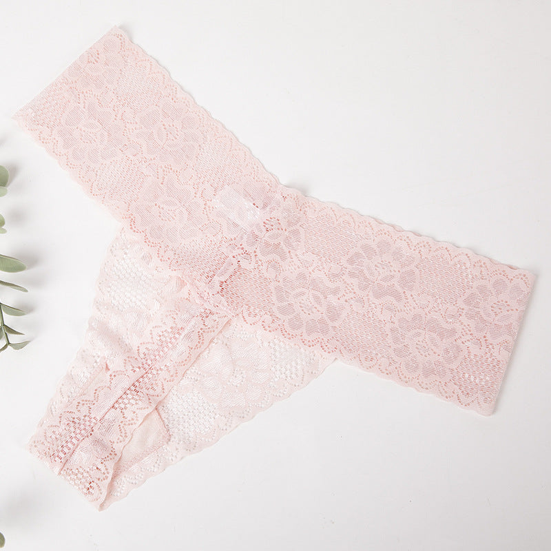 Sexy Seamless Lace See-through Women's Underwear Thong