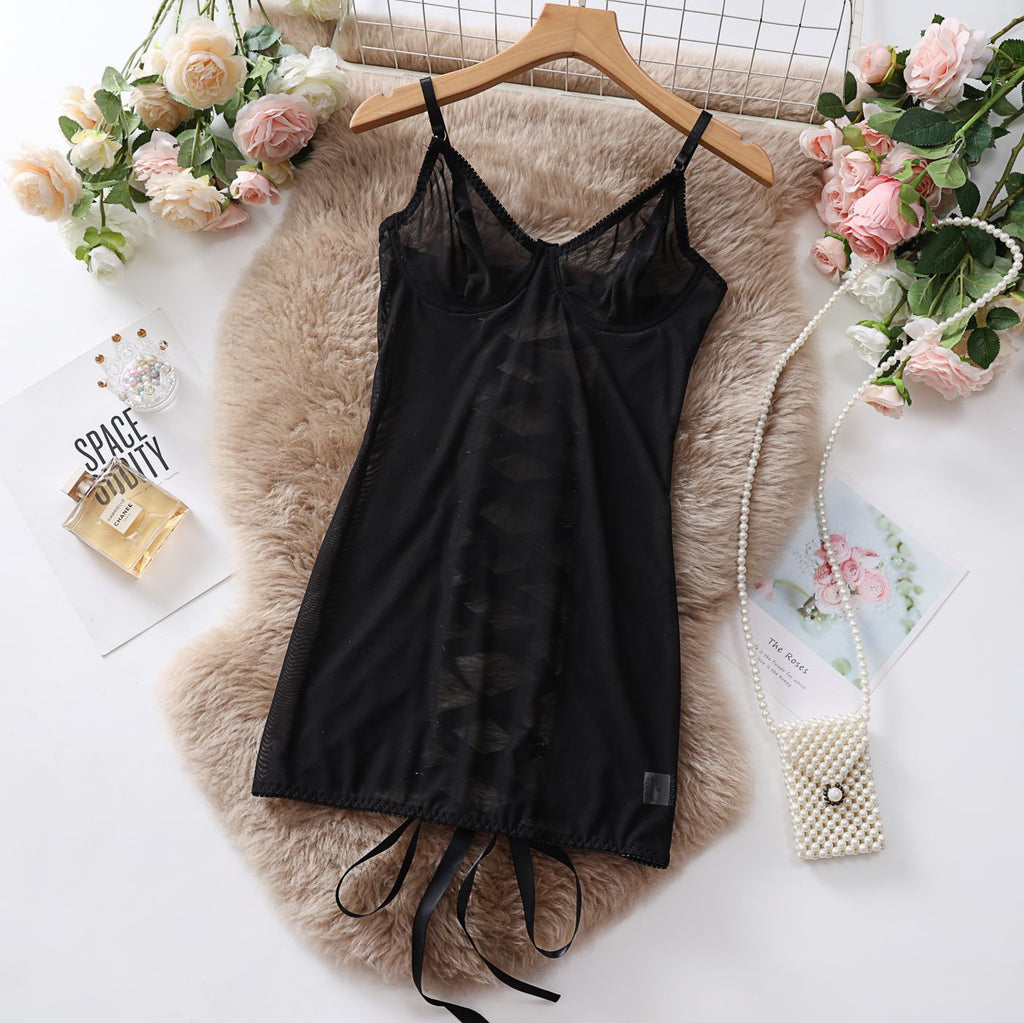 Mesh Sexy Suspenders Transparent Lace Sexy Lingerie Temptation Jumpsuit