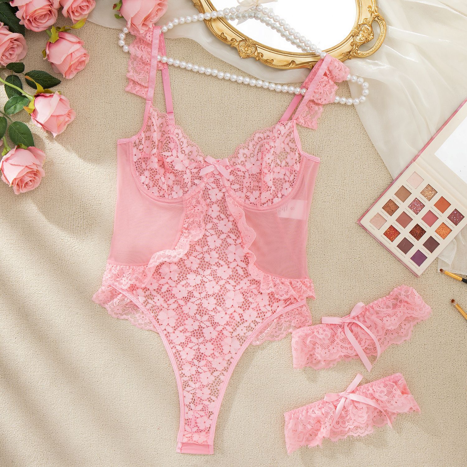 Lace Stitching Breathable High Waist Body Shaping Sexy Underwear